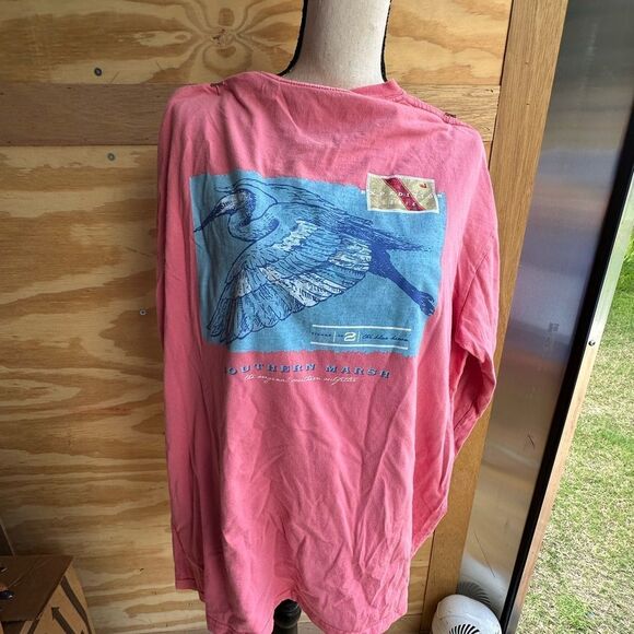 Southern Marsh Pink Long Sleeve Shirt with Pocket - Picture 5 of 5